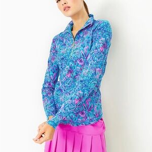 NWT Lilly Pulitzer Justine half zip Shells n Bells XL